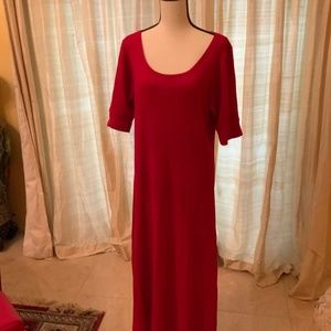 Red flare bottom dress
